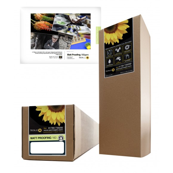 PermaJet Matt Proofing 160gsm 24 Inch x 30M Inkjet Paper Roll PJ51568